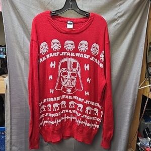 Star Wars Darth Vader Adult Red Sweater. Unisex size XXL